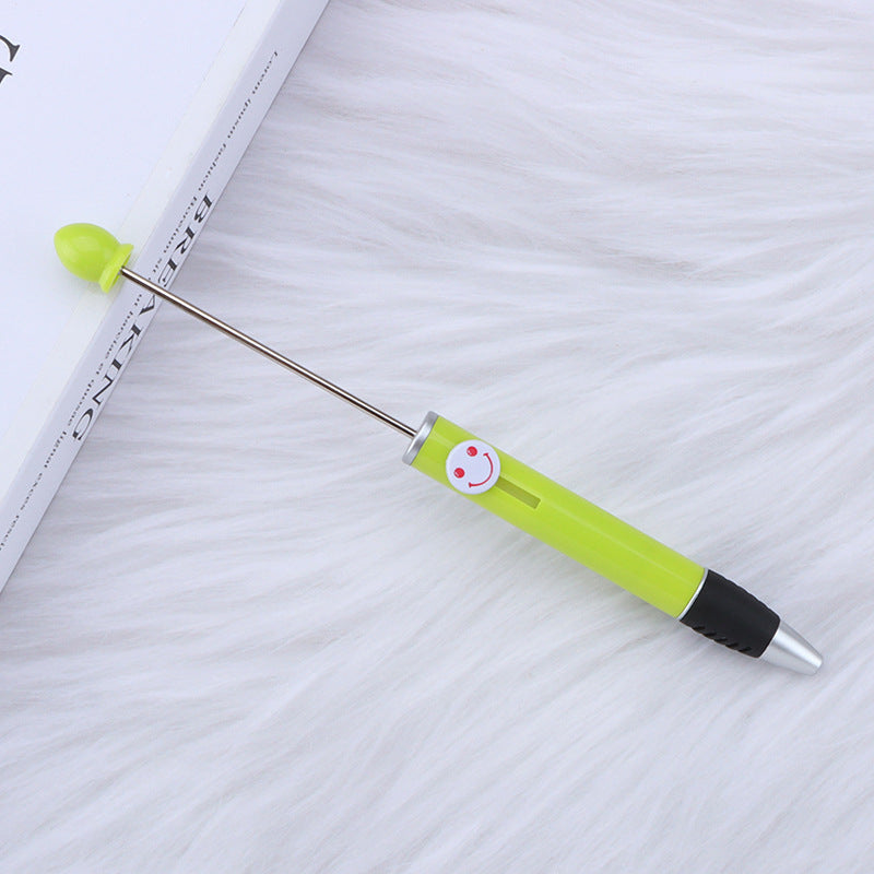 DIY bead pen happy smiley face expression plastic ballpoint pen, advertising gift pen can print logo spot wholesale
