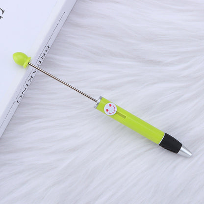 DIY bead pen happy smiley face expression plastic ballpoint pen, advertising gift pen can print logo spot wholesale