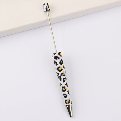 DIY bead pen printing pattern creative plastic beading puzzle leopard print floral cow tiger pattern bead pen wholesale