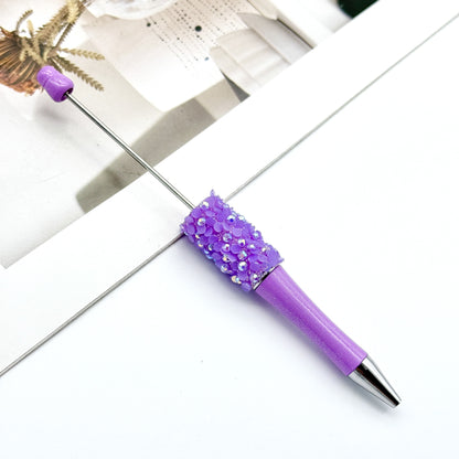 New DIY petal sequined bead pen, Macaron multi-color bead-piercing ballpoint pen cross-border sprouting pen manufacturers wholesale