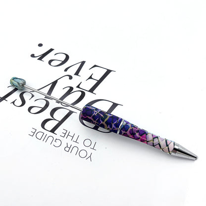 DIY printing pattern bead pen creative leopard print floral cow bead pen cross-border beadedpen spot wholesale