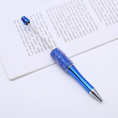Electroplated sugar drill bead pen, new DIY spinning ballpoint pen, manual patch Gypsy star drill pen manufacturer wholesale