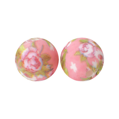 15mm Silicone Beads Water Transfer Beads DIY Jewelry Bead Pen Loose Beads Wholesale #151-200