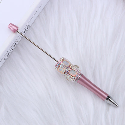 DIY diamond-encrusted sugar cube bead pen, purely handmade patch square grid bag diamond plastic ballpoint pen creative diamond-encrusted bead pen