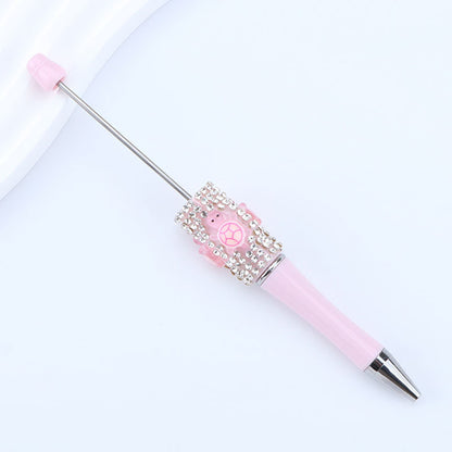 DIY turtle broken diamond bead pen Internet celebrity turtle dream turtle super cute turtle diamond pen bead round bead cute pen