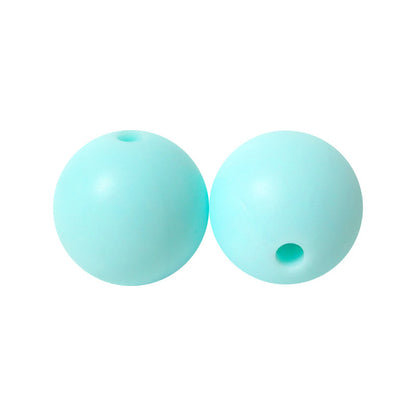 9 Mm Food Grade Silicone Beads Colored Round Loose Beads Handmade DIY Beaded Bracelet Pacifier Chain Accessories Spot Wholesale #51-98
