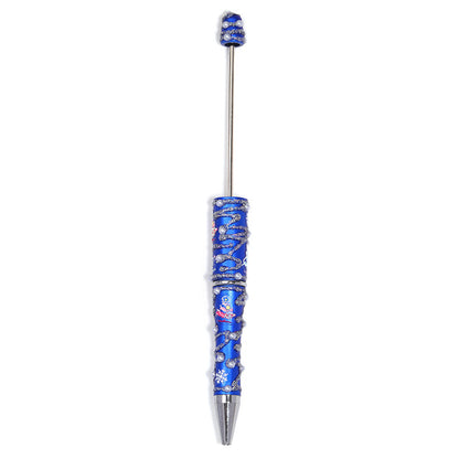 New DIY diamond-set Christmas colorful bead pen broken diamond full diamond ballpoint pen colored cartoon heavy industry cute pen