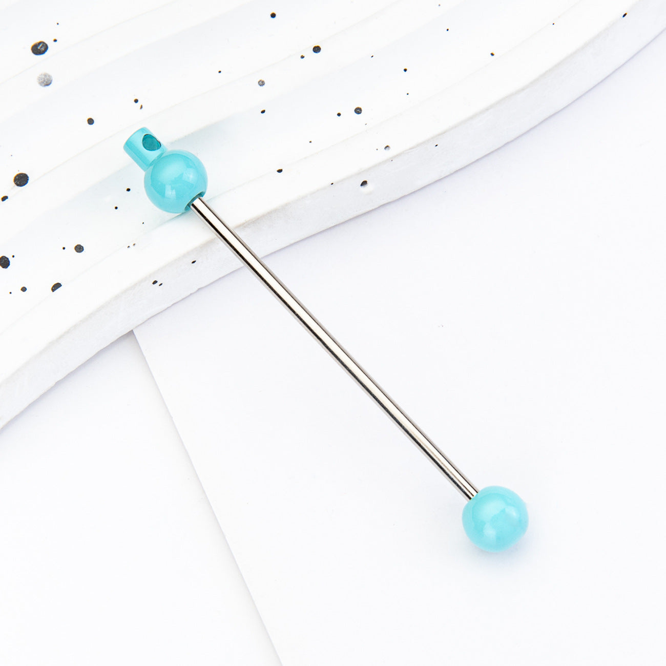 New DIY beaded pole, creative handmade beaded keychain accessories pendant pole metal beaded pole