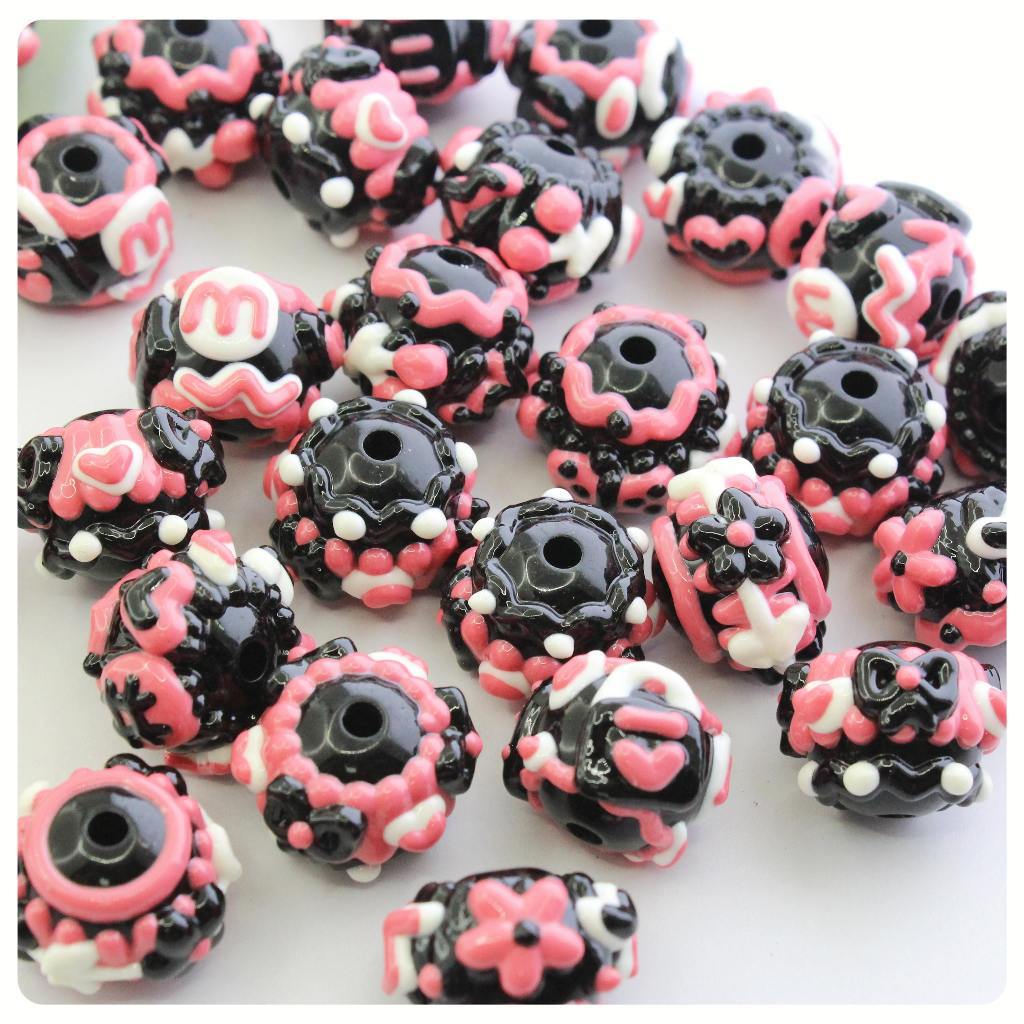 Various colors mixed hand-painted beads, beads, beads, jewelry, bracelets, mixed diy material accessories, wholesale beads