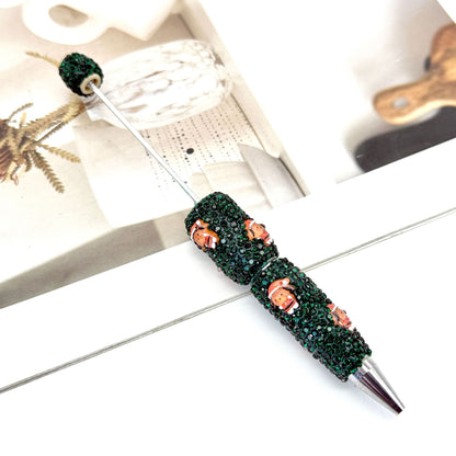 New Christmas full drill pen, creative DIY bead pen Santa Claus Elk Snowman KT cat cartoon gift pen