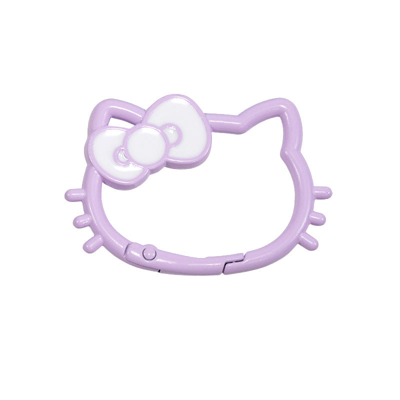 34.5*49.5mm Paint Color Spring Buckle Opening Ring KT Cat Spring Ring Keychain DIY Accessories Alloy