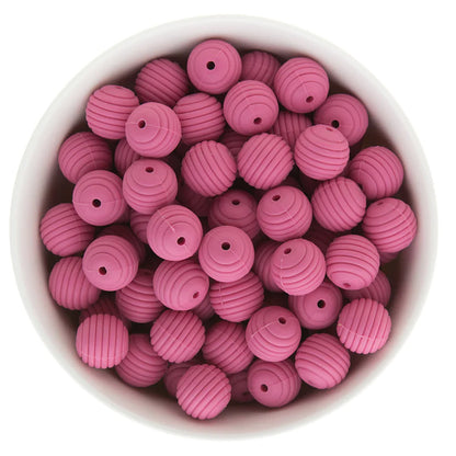 Spot 15mm silicone threaded beads food grade material baby toothpaste chain loose beads DIY accessories honeycomb beads wholesale