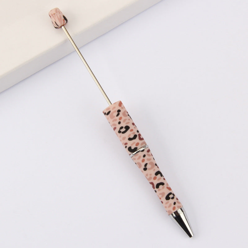 DIY bead pen printing pattern creative plastic beading puzzle leopard print floral cow tiger pattern bead pen wholesale