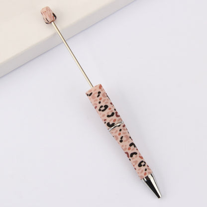 DIY bead pen printing pattern creative plastic beading puzzle leopard print floral cow tiger pattern bead pen wholesale