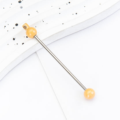 New DIY beaded pole, creative handmade beaded keychain accessories pendant pole metal beaded pole