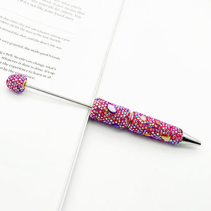 DIY colorful shell full diamond bead pen, handmade bead full diamond ballpoint pen puzzle colorful diamond gifts stationery