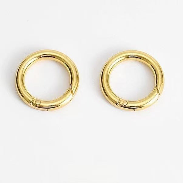 25Mm Zinc Alloy Spring Ring Keychain DIY Jewelry, Ring Buckle Open Ring Bag Doll Buckle