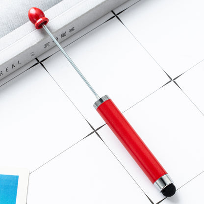 Spot wholesale plastic pen touch screen pen DIY handmade bead pen three-in-one capacitive bead multi-functional ballpoint pen