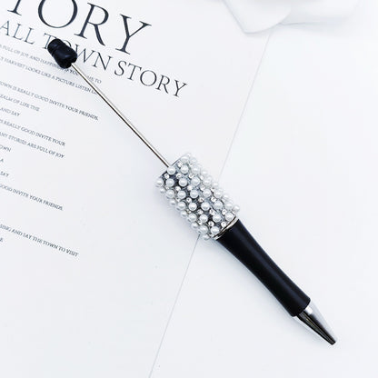 DIY Pearl Diamond Bead Pen Hand Sticker Diamond Ballpoint Pen Flash Diamond Pearl Diamond Beadedpen Spot Wholesale