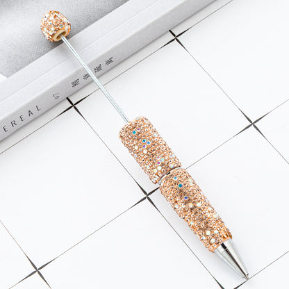 New DIY full diamond bead pen hand-attached drill AB colored diamond beaded ballpoint pen multi-color plastic bead pen wholesale