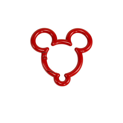 44*44mm Violent Bear Spring Buckle Open Ring Mickey Spring Ring Keychain Jewelry DIY Accessories Alloy Connecting Ring