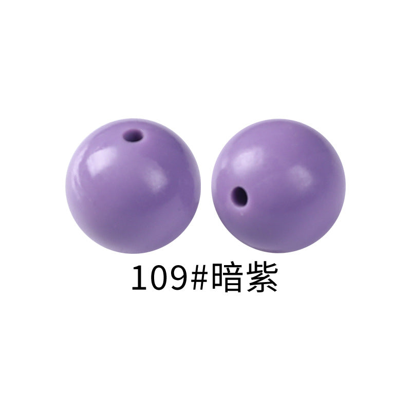 15mm Spot Glossy Silicone Beads Round Loose Beads DIY Jewelry Smooth Oil Injection Silicone Beads Mixed Color Beads
