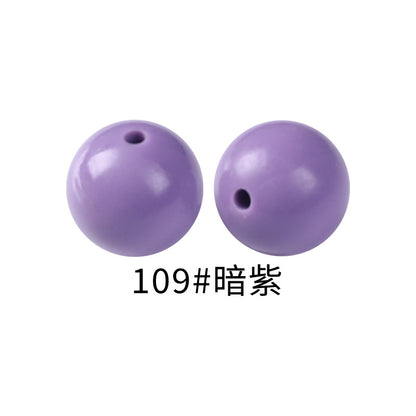15mm Spot Glossy Silicone Beads Round Loose Beads DIY Jewelry Smooth Oil Injection Silicone Beads Mixed Color Beads