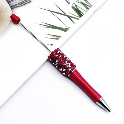 DIY random diamond bead pen cross-border hot-selling hand-worn beads diamond pen beadedpen plastic ballpoint pen