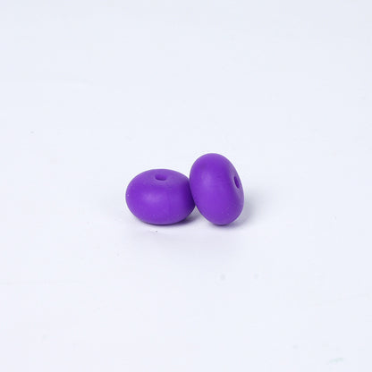 Spot 14mm Small Abacus Beads Food Grade Silicone Beads DIY Men's and Women's Jewelry Necklaces Oval Beads Wholesale #51-93