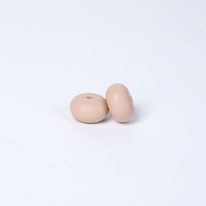 Spot 14mm Small Abacus Beads Food Grade Silicone Beads DIY Men's and Women's Jewelry Necklaces Oval Beads Wholesale