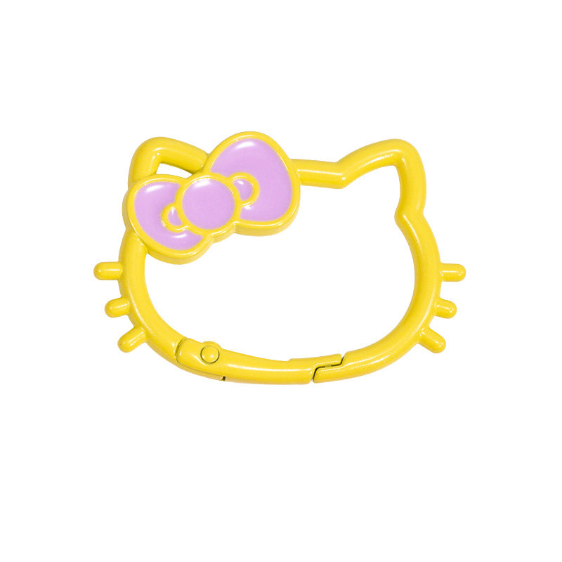 34.5*49.5mm Paint Color Spring Buckle Opening Ring KT Cat Spring Ring Keychain DIY Accessories Alloy