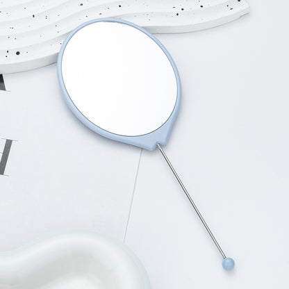 New DIY beaded oval mirror portable high definition mirror handheld mirror, carry makeup small mirror