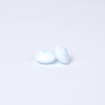 Spot Silicone Beads European and American Jewelry 12mm Small Beads DIY Necklace Beaded Oval Lentil Loose Beads Wholesale