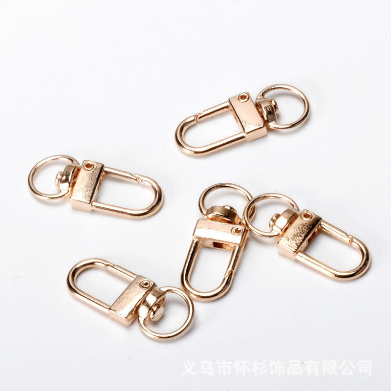 32*12Mm Silver Key Ring Paparazzi Door Buckle DIY Jewelry Alloy Mobile Phone Pendant Hardware Accessories Luggage Connecting Buckle Material