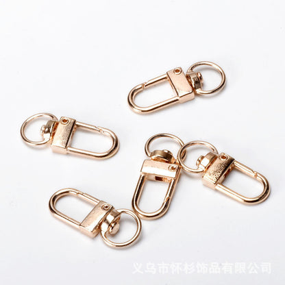 32*12Mm Silver Key Ring Paparazzi Door Buckle DIY Jewelry Alloy Mobile Phone Pendant Hardware Accessories Luggage Connecting Buckle Material