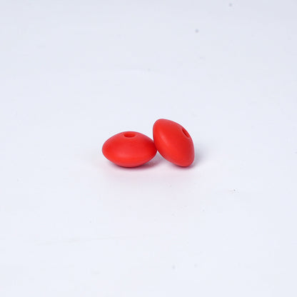 Spot Silicone Beads European and American Jewelry 12mm Small Beads DIY Necklace Beaded Oval Lentil Loose Beads Wholesale #51-100
