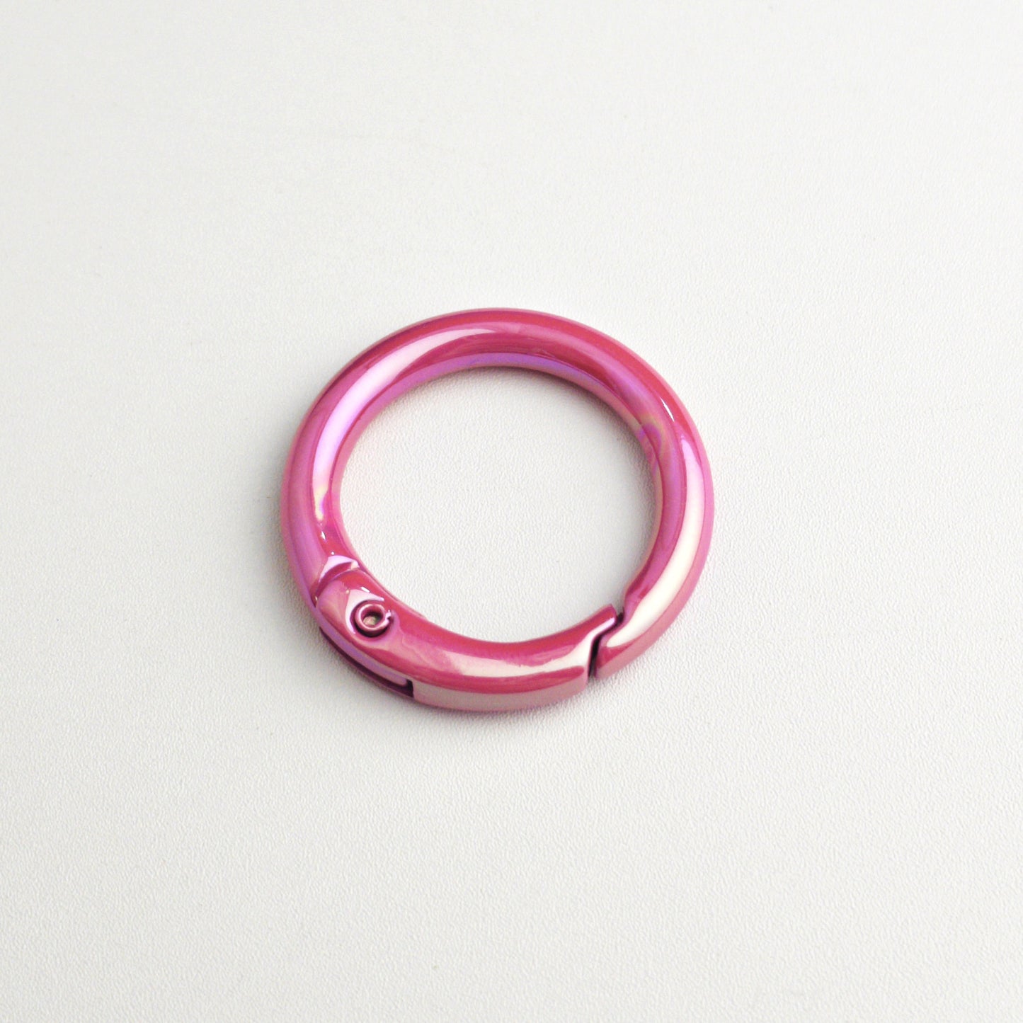 20Mm UV electroplated color spring buckle ab color Mapei spring ring DIY jewelry accessories alloy round connection keychain