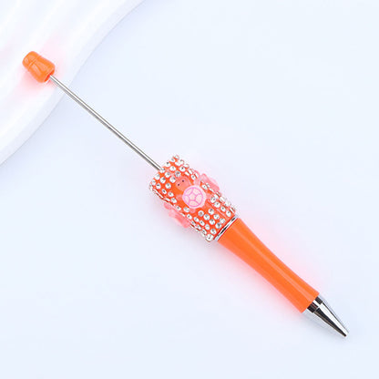 DIY turtle broken diamond bead pen Internet celebrity turtle dream turtle super cute turtle diamond pen bead round bead cute pen