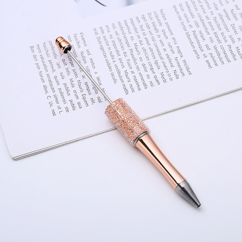 Electroplated sugar drill bead pen, new DIY spinning ballpoint pen, manual patch Gypsy star drill pen manufacturer wholesale