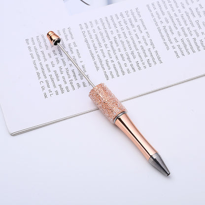 Electroplated sugar drill bead pen, new DIY spinning ballpoint pen, manual patch Gypsy star drill pen manufacturer wholesale