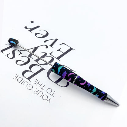 DIY printing pattern bead pen creative leopard print floral cow bead pen cross-border beadedpen spot wholesale