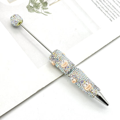 New luminous full diamond bead pen DIY luminous full diamond pen heavy industry advanced rhinestone pen ballpoint pen manufacturer wholesale