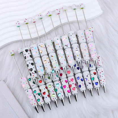 Creative DIY full diamond love rabbit four-leaf clover star moon bead pen, cute multi-color cute pen wholesale