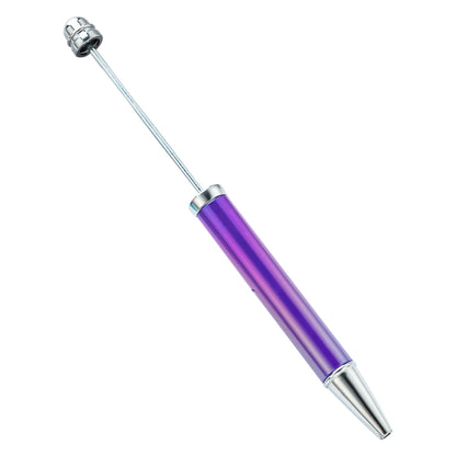 DIY plastic bead pen wholesale UV electroplating colorful beaded ballpoint pen creative student plastic bead pen