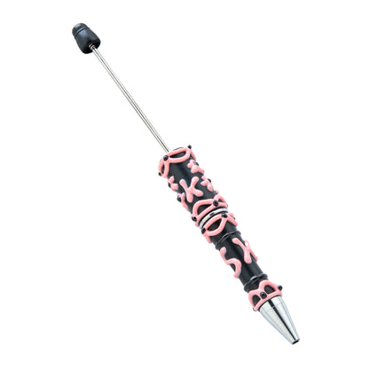 Spot cream glue hand-painted bead pen DIY hand-painted oil ballpoint pen Macaron plastic beaded ballpoint pen