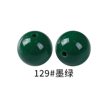 15mm Spot Glossy Silicone Beads Round Loose Beads DIY Jewelry Smooth Oil Injection Silicone Beads Mixed Color Beads #51-68