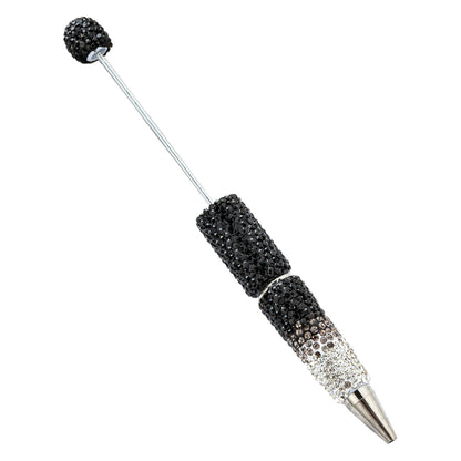 New DIY gradual change bead pen multi-color full diamond plastic beaded ballpoint pen manual diamond bead pen wholesale