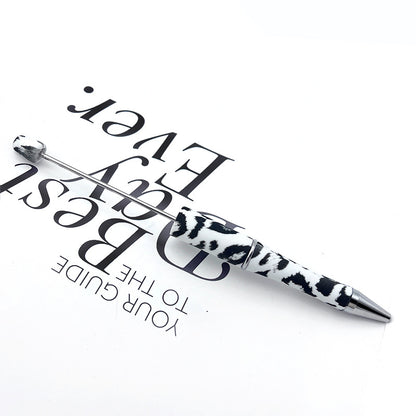 DIY printing pattern bead pen creative leopard print floral cow bead pen cross-border beadedpen spot wholesale