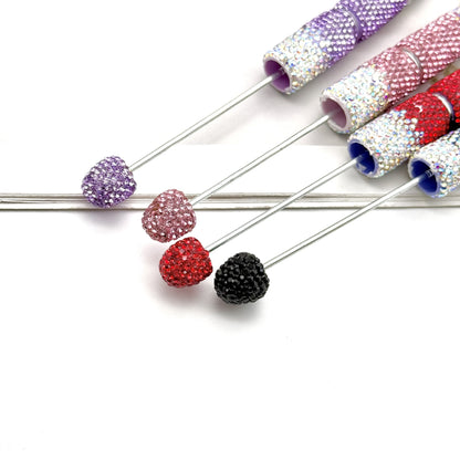 DIY's new gradual change full diamond pen, pure handmade diamond beaded pen cute creative gradual change rhinestone beaded ballpoint pen