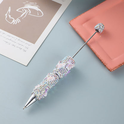 Cross-border Amazon temu hot-selling diamond-encrusted beaded ballpoint pen gift pen personalized creative signature pen